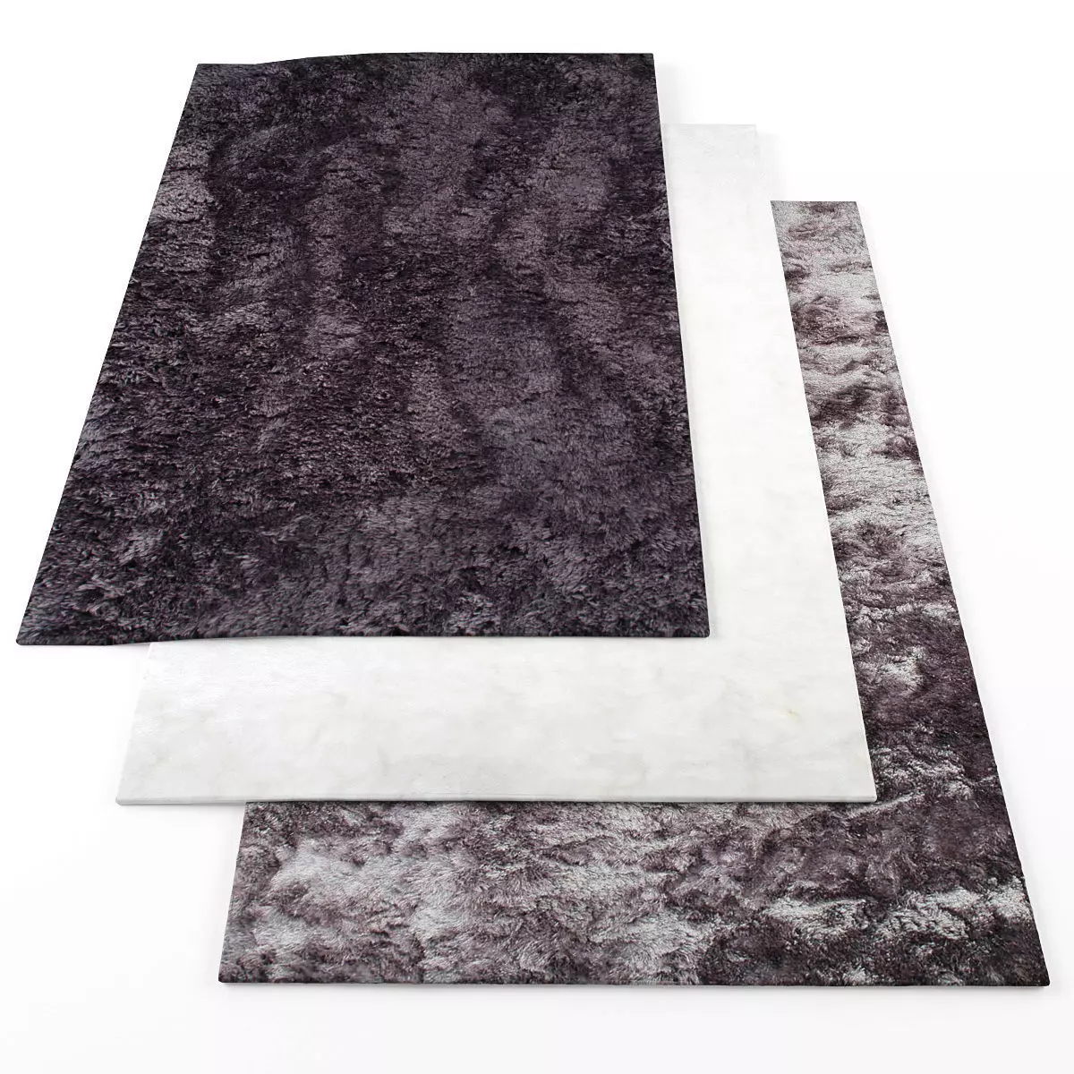 Rugs-745 faux fur area rugs Low-poly 3D model_0