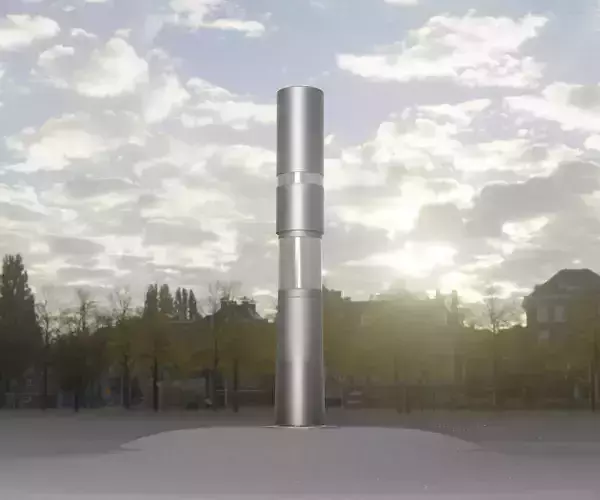 Low-Poly Basic Light Column 8 - Street Light Set-9