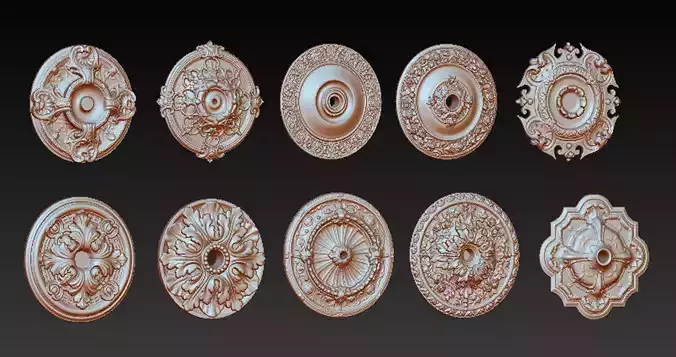 Pack Ceiling Collection 3D model 3D print model