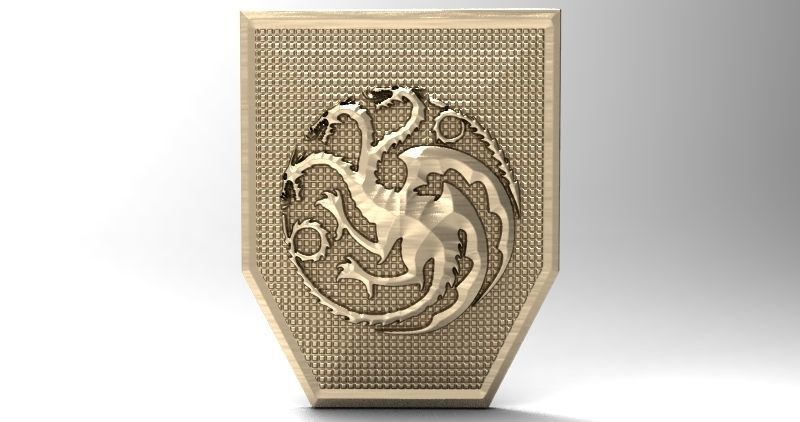 Game of thrones Targaryen pendant 2 3D print model_3