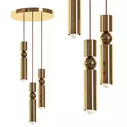 LEE BROOM FULCRUM CHANDELIER 3 IN 1  