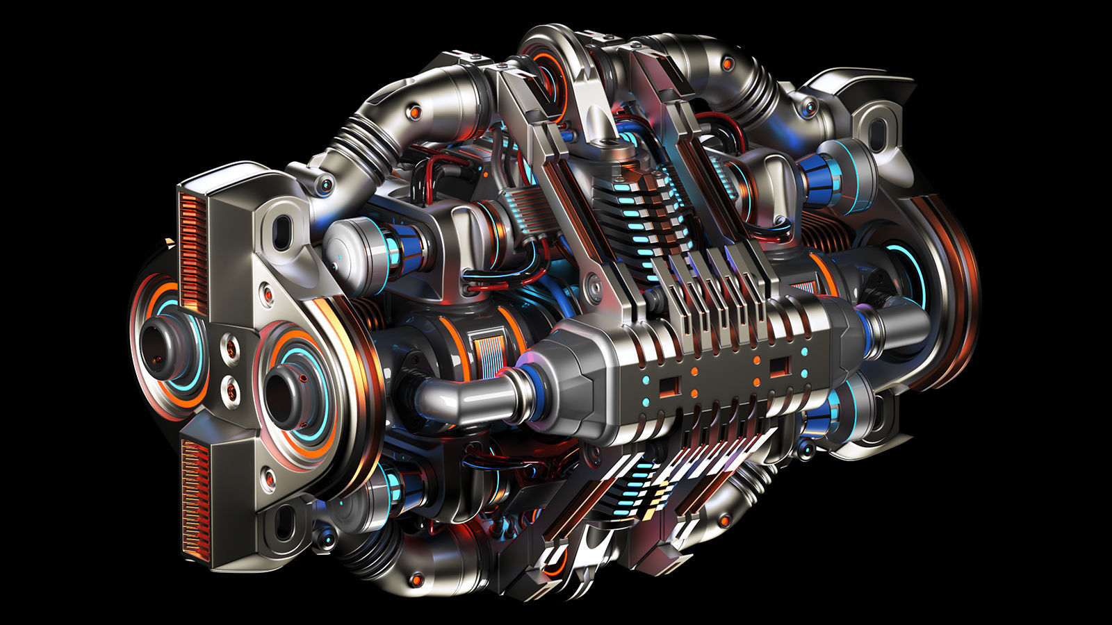 Sci Fi Generator Kitbash Element 3D model_13