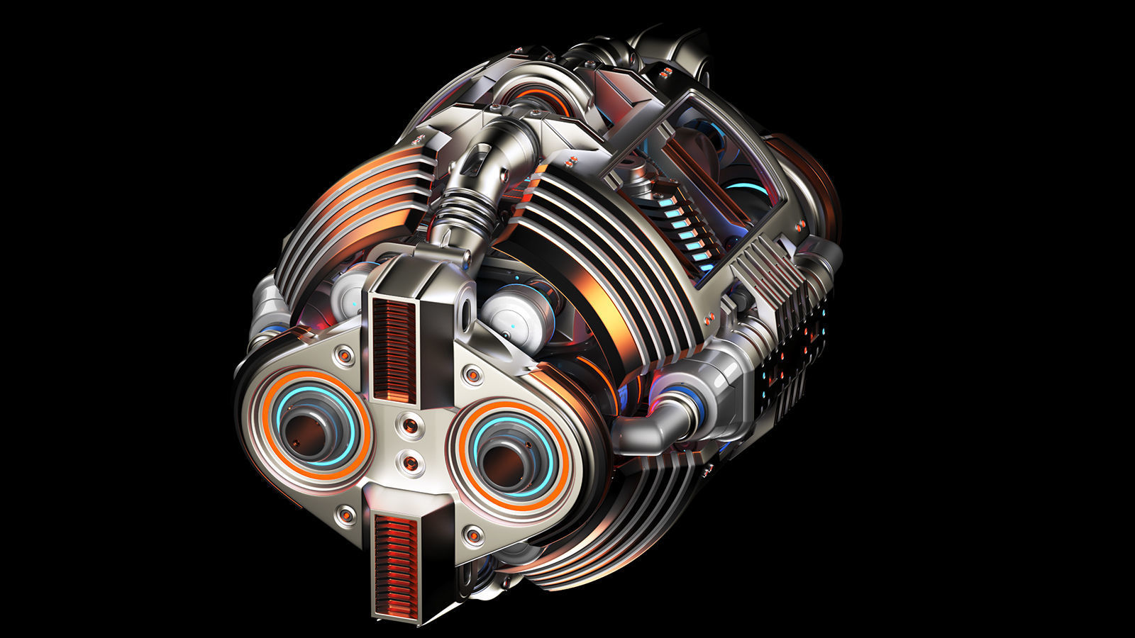 Sci Fi Generator Kitbash Element 3D model_12