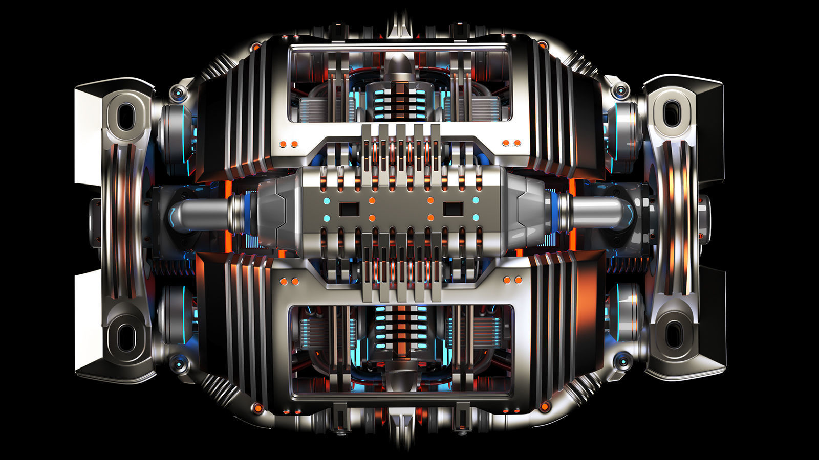 Sci Fi Generator Kitbash Element 3D model_6