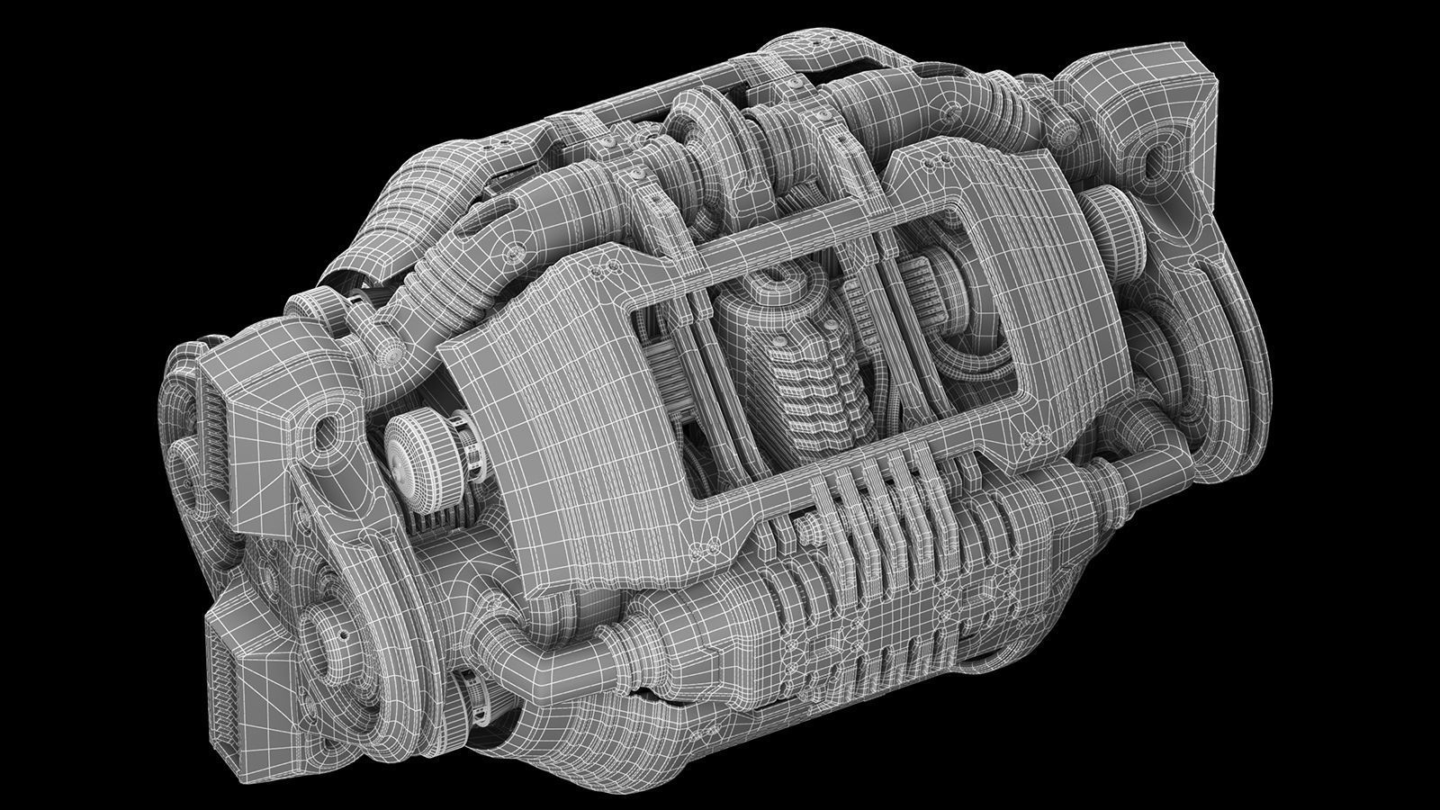 Sci Fi Generator Kitbash Element 3D model_14