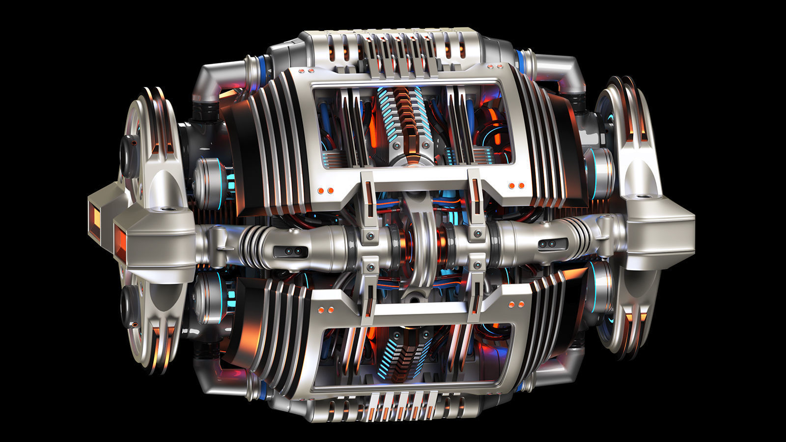 Sci Fi Generator Kitbash Element 3D model_1