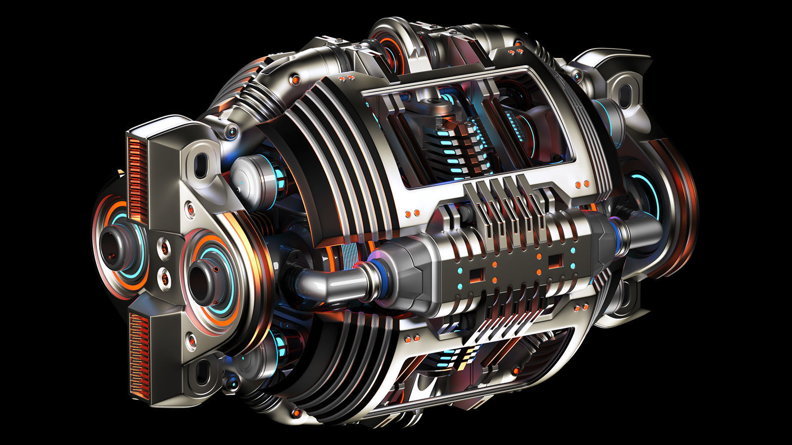 Sci Fi Generator Kitbash Element 3D model_3