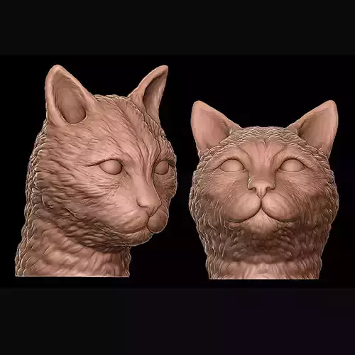 cat head 3D print model