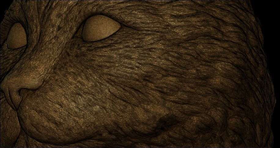 cat head 3D print model_14