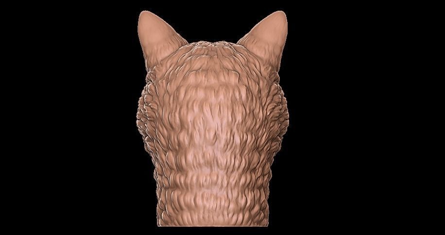 cat head 3D print model_10