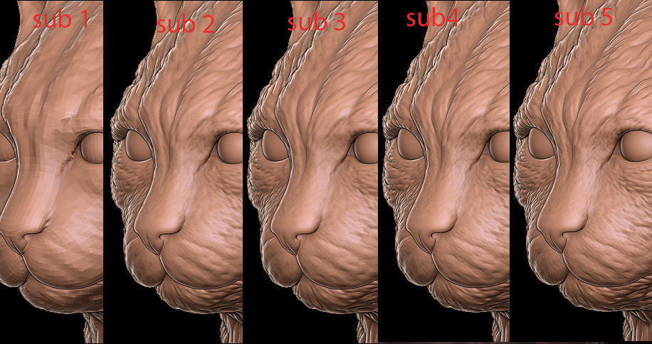 cat head 3D print model_16