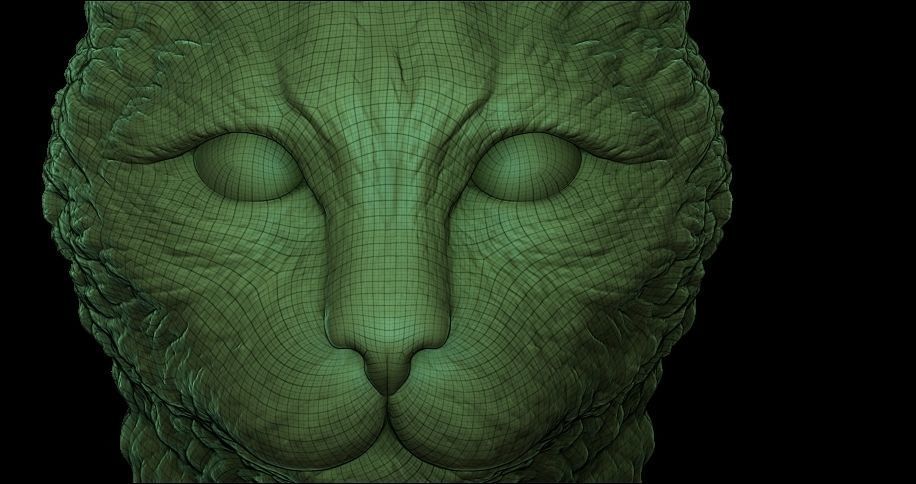 cat head 3D print model_13