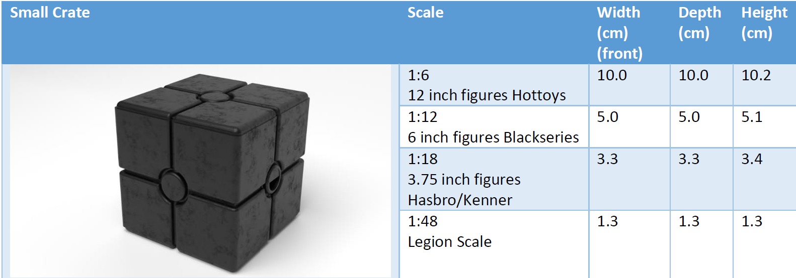 Star Wars black container crate 1-12 scale Blackseries 3D print model_37