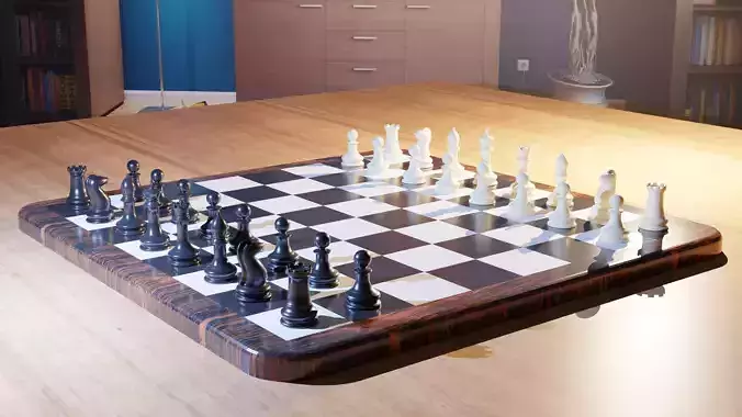 Chess Set board on wooden table