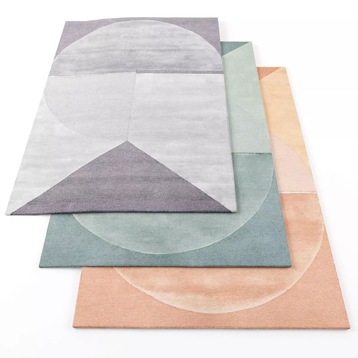 Rugs-758 three rugs Low-poly 3D model_0