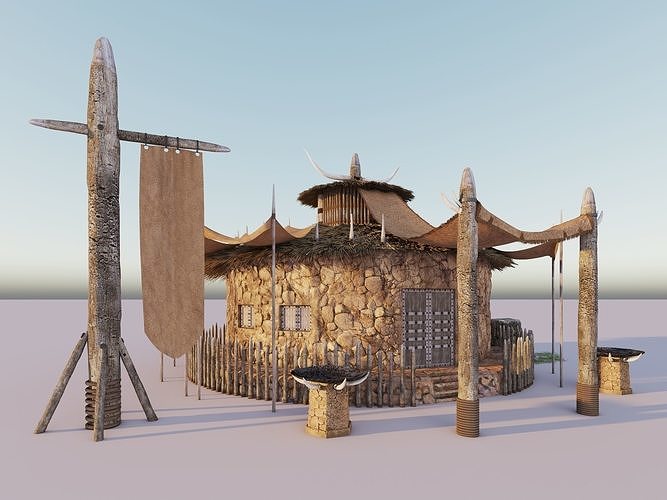 Tribal Hut 3D model