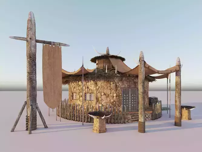 Tribal Hut 3D model