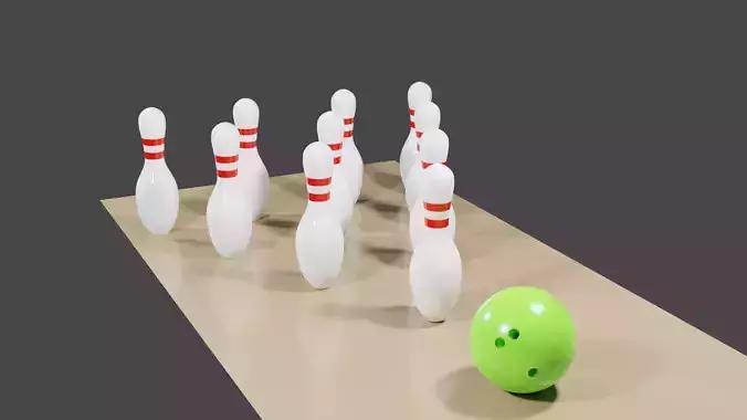 Bowling Ball and Pins