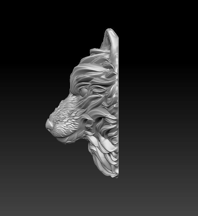 wolf head 3D print model_72