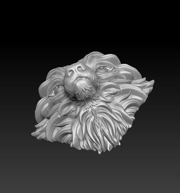 wolf head 3D print model_10