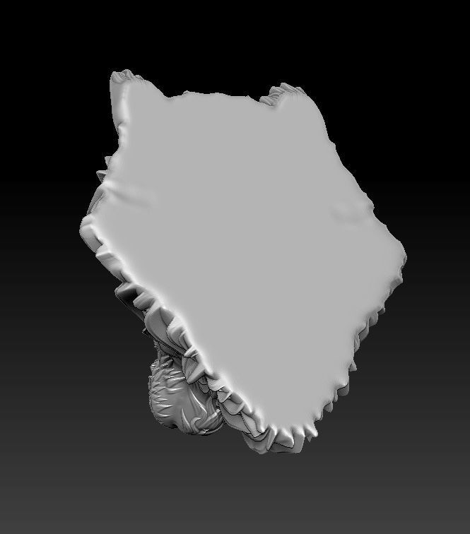 wolf head 3D print model_21