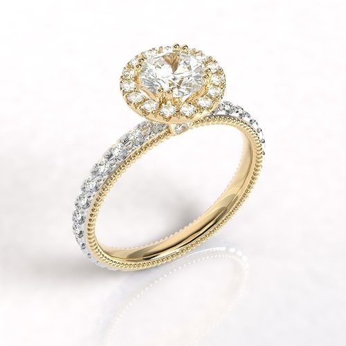 Anillo Solitario Elegante    Elegant Solitaire Ring 3D model