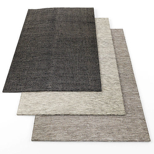 Rugs-764 three rugs Low-poly 3D model