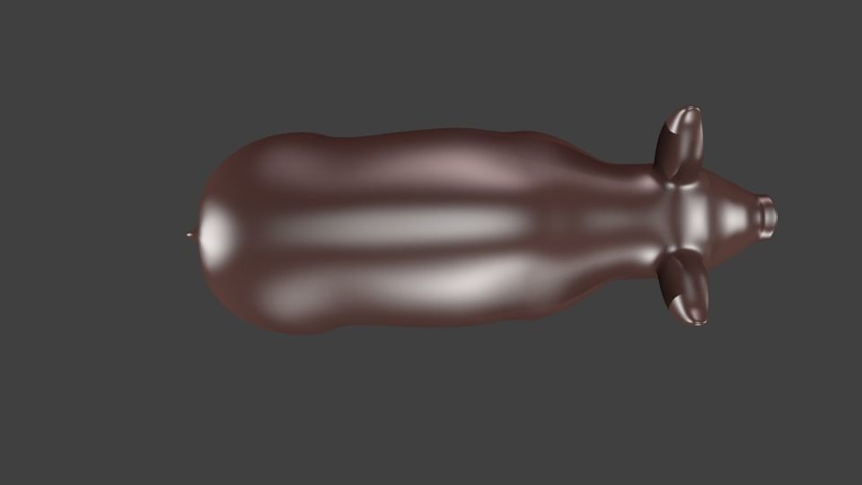 lowpoly pig 3D model_2