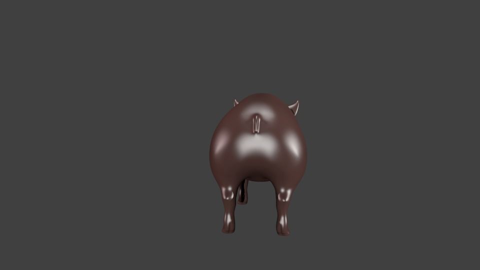 lowpoly pig 3D model_4
