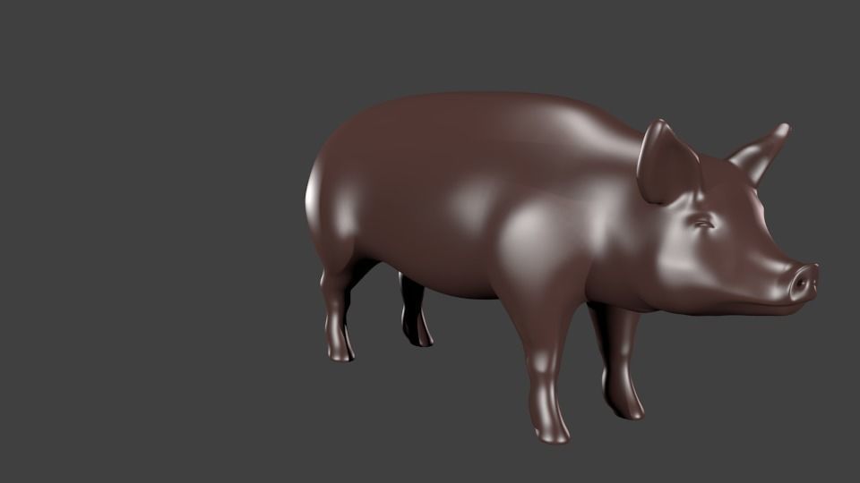 lowpoly pig 3D model_5
