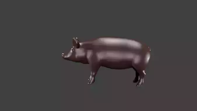 lowpoly pig