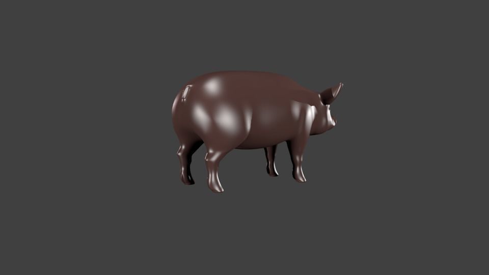 lowpoly pig 3D model_7