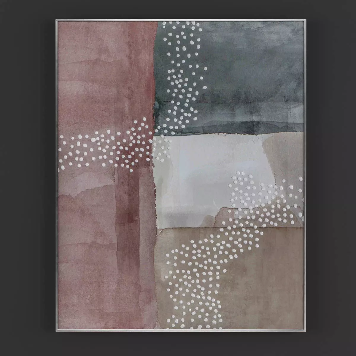 Pictures1 abstract painting with dots Low-poly 3D model_0