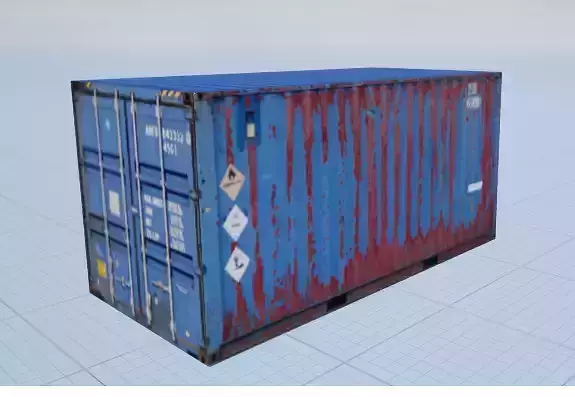 Low Poly Textured Container