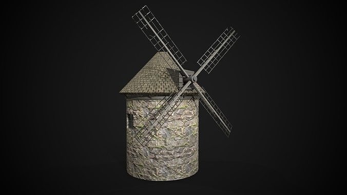 Windmill Low-poly 3D model
