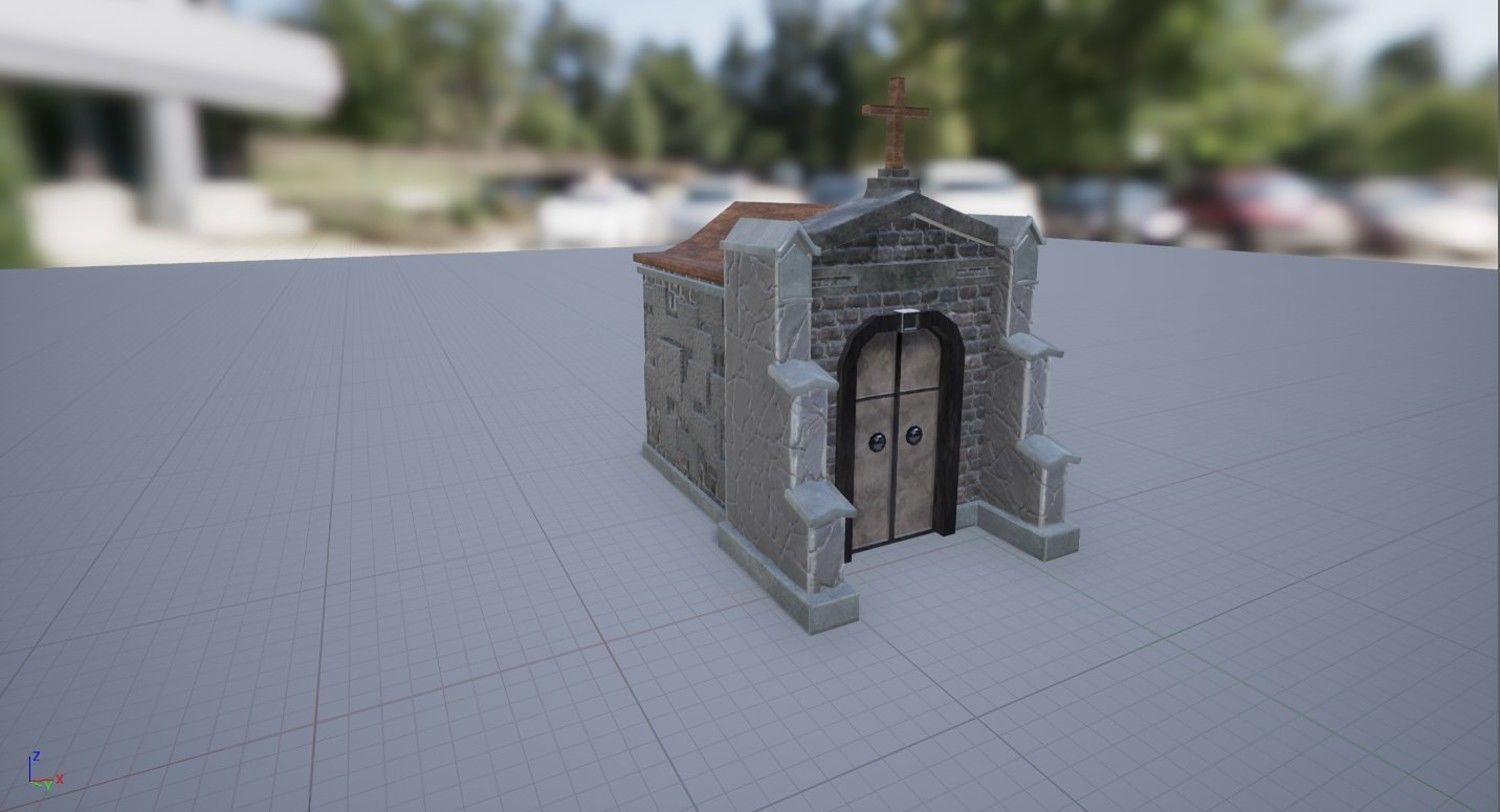 Pack Cemetery Low-poly 3D model_1