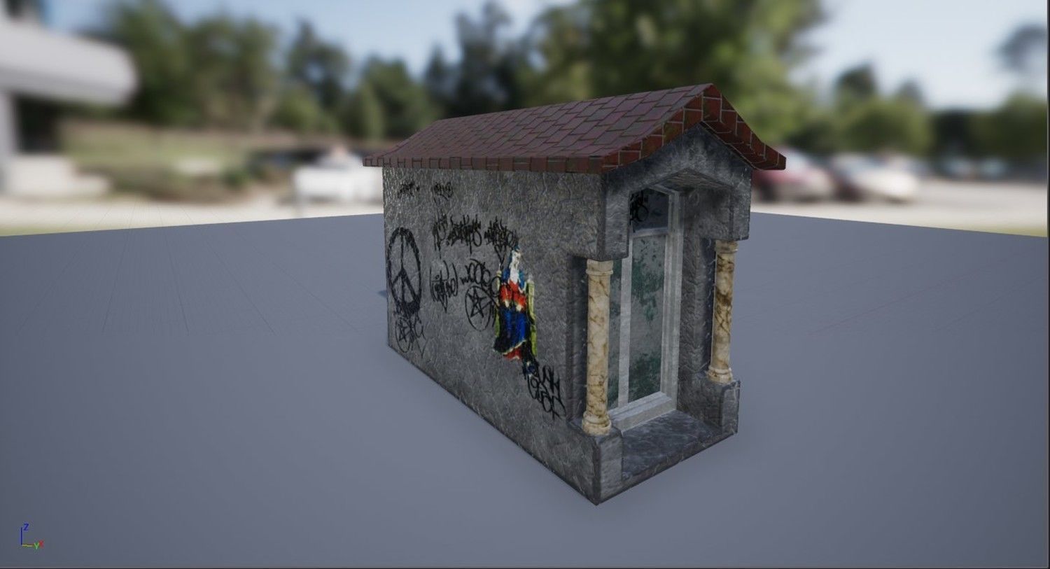 Pack Cemetery Low-poly 3D model_4