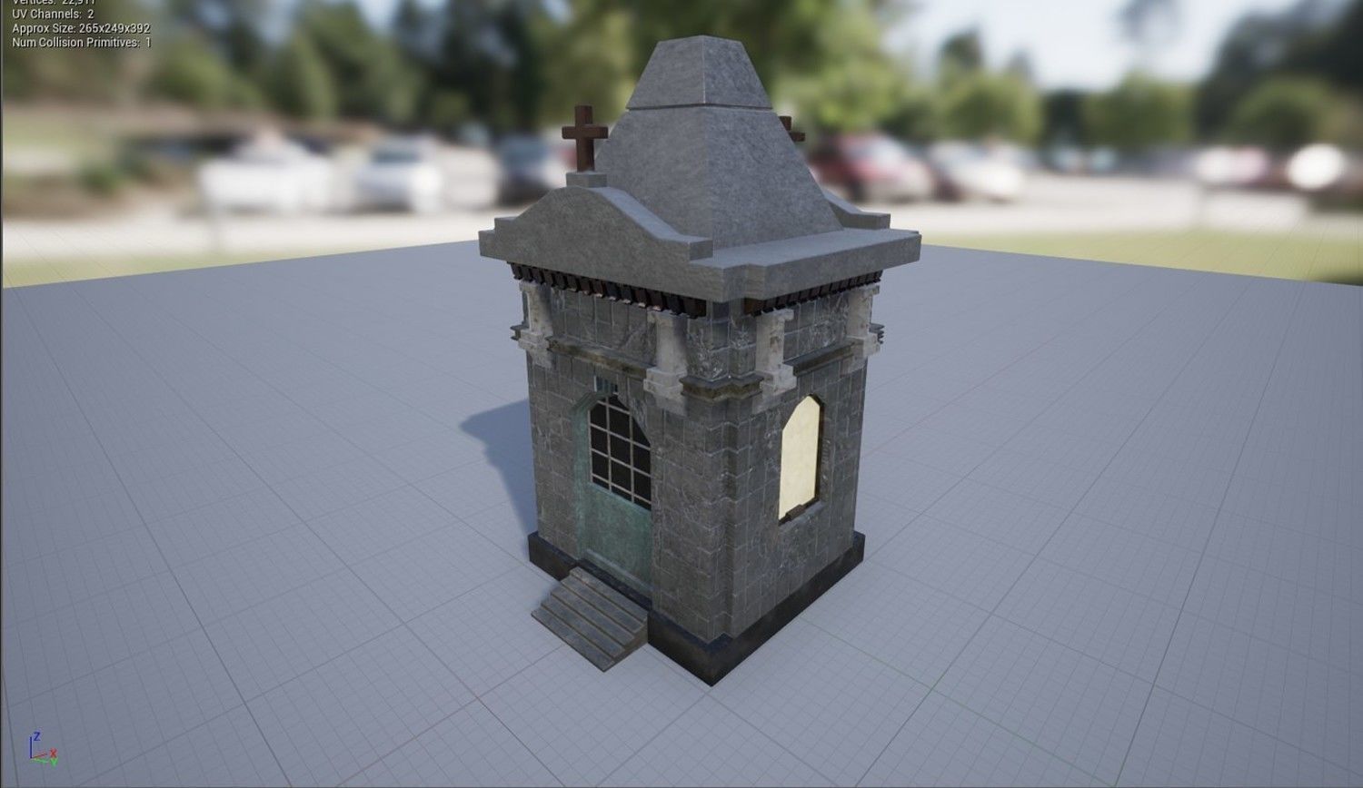 Pack Cemetery Low-poly 3D model_3