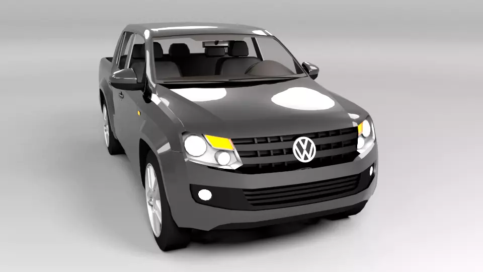 VW VOLKSWAGEN AMAROK LOWPOLY Low-poly 3D model_0