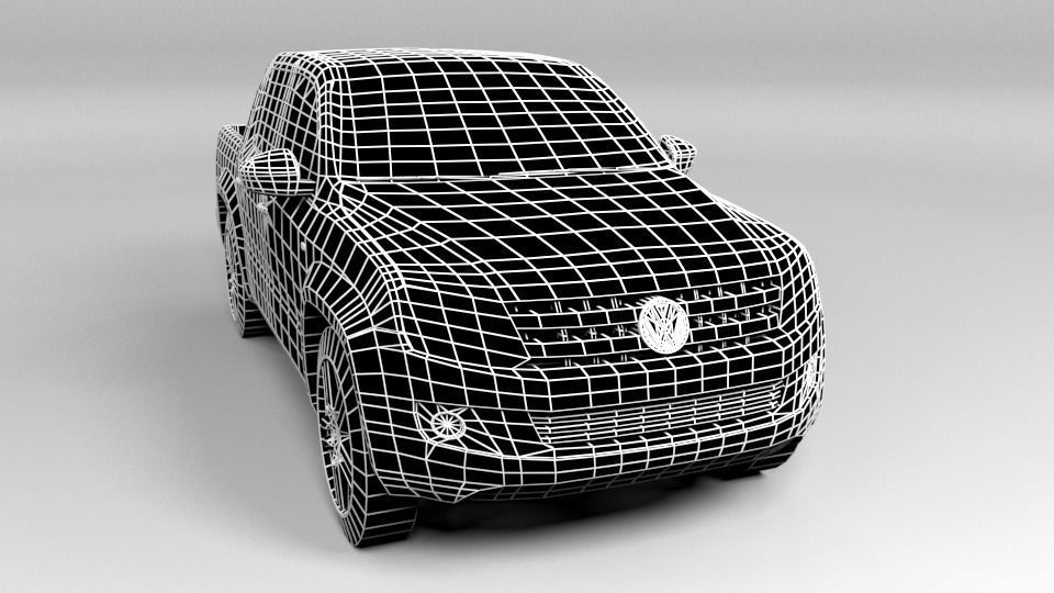 VW VOLKSWAGEN AMAROK LOWPOLY Low-poly 3D model_1