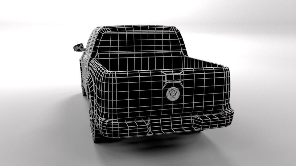 VW VOLKSWAGEN AMAROK LOWPOLY Low-poly 3D model_5