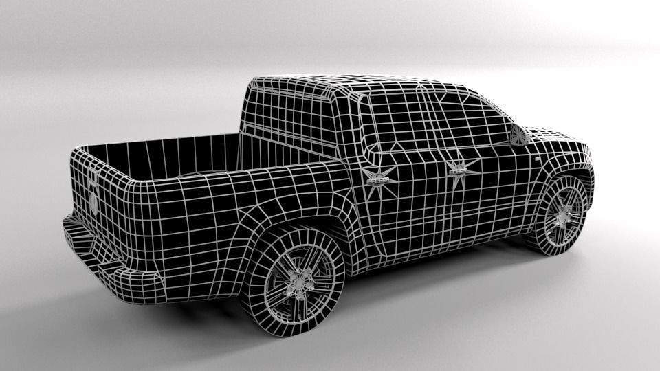 VW VOLKSWAGEN AMAROK LOWPOLY Low-poly 3D model_3