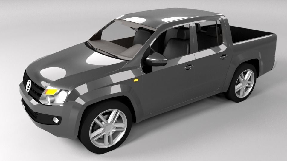 VW VOLKSWAGEN AMAROK LOWPOLY Low-poly 3D model_6