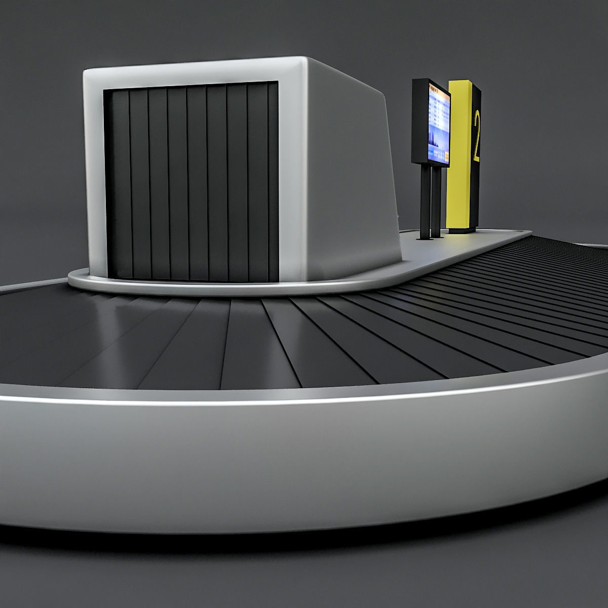 Airport Luggage Model Low-poly 3D model_1