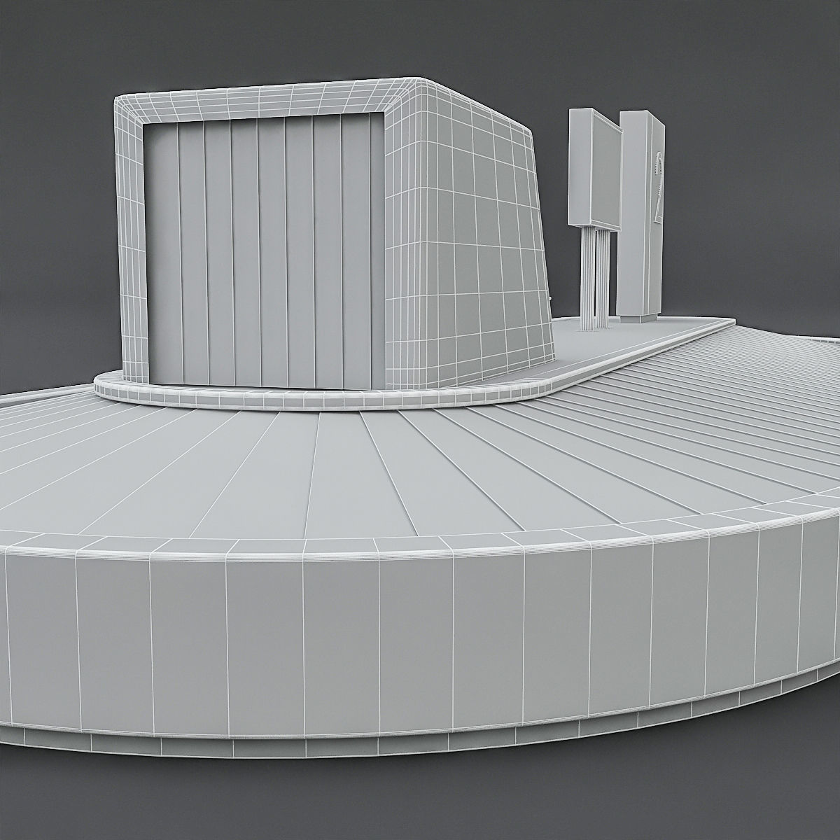 Airport Luggage Model Low-poly 3D model_5