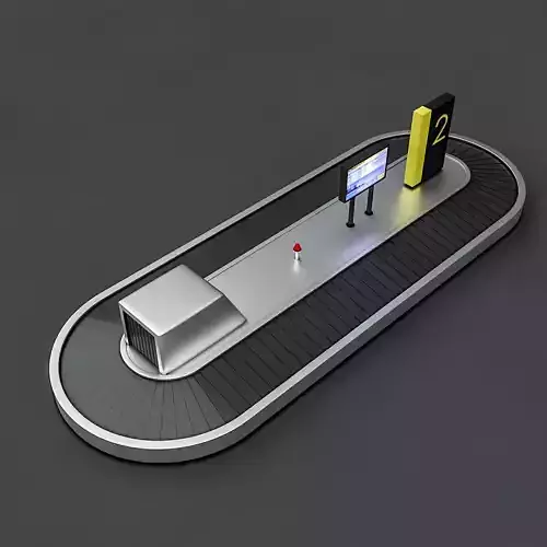 Airport Luggage Model Low-poly 3D model