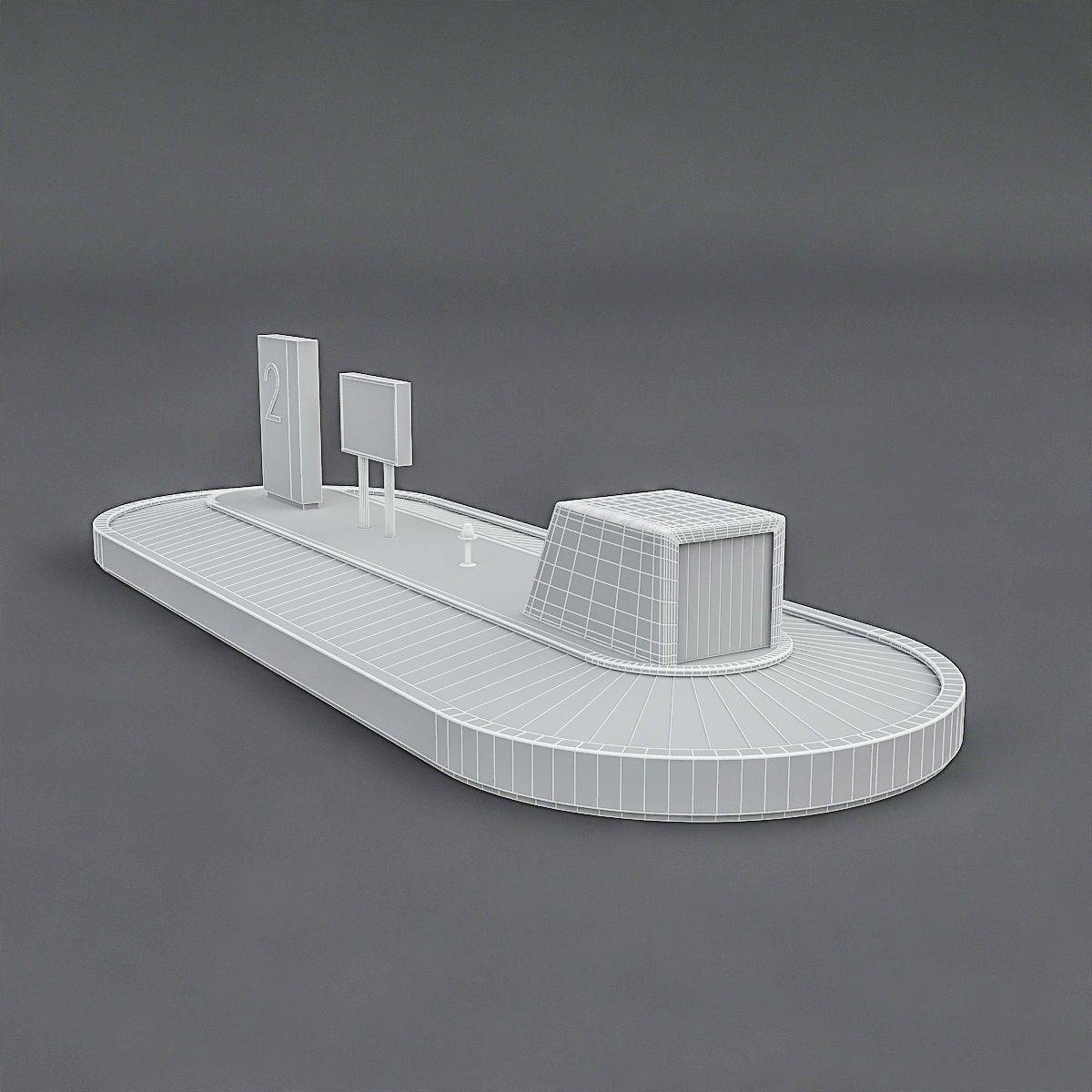 Airport Luggage Model Low-poly 3D model_3