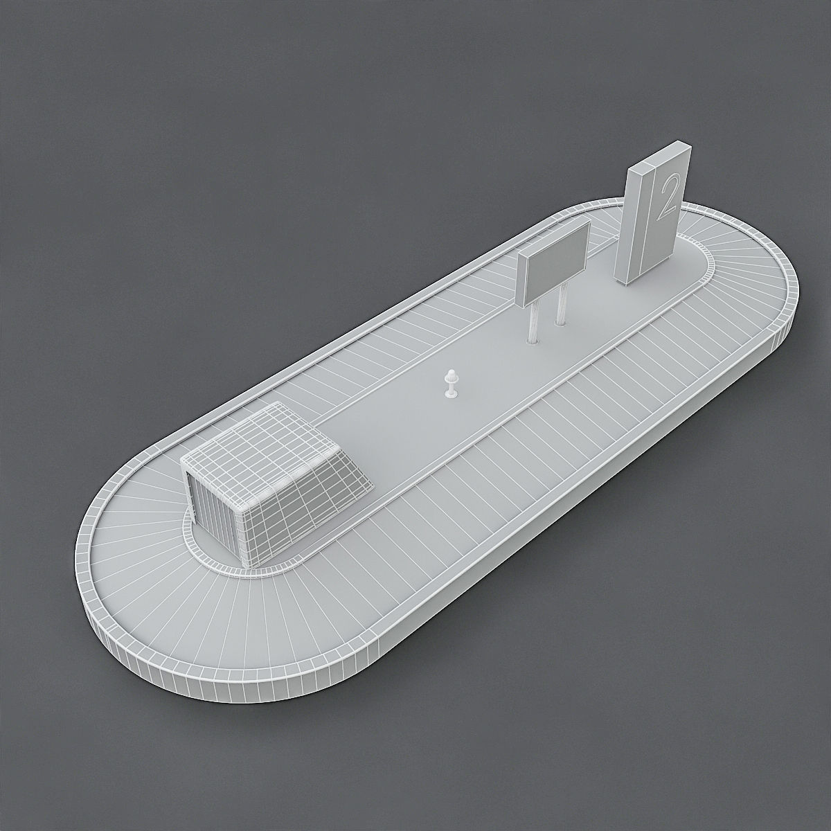 Airport Luggage Model Low-poly 3D model_4