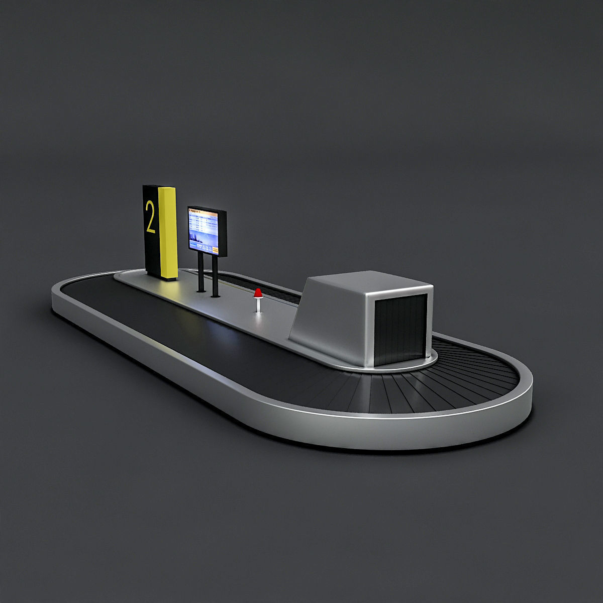 Airport Luggage Model Low-poly 3D model_2