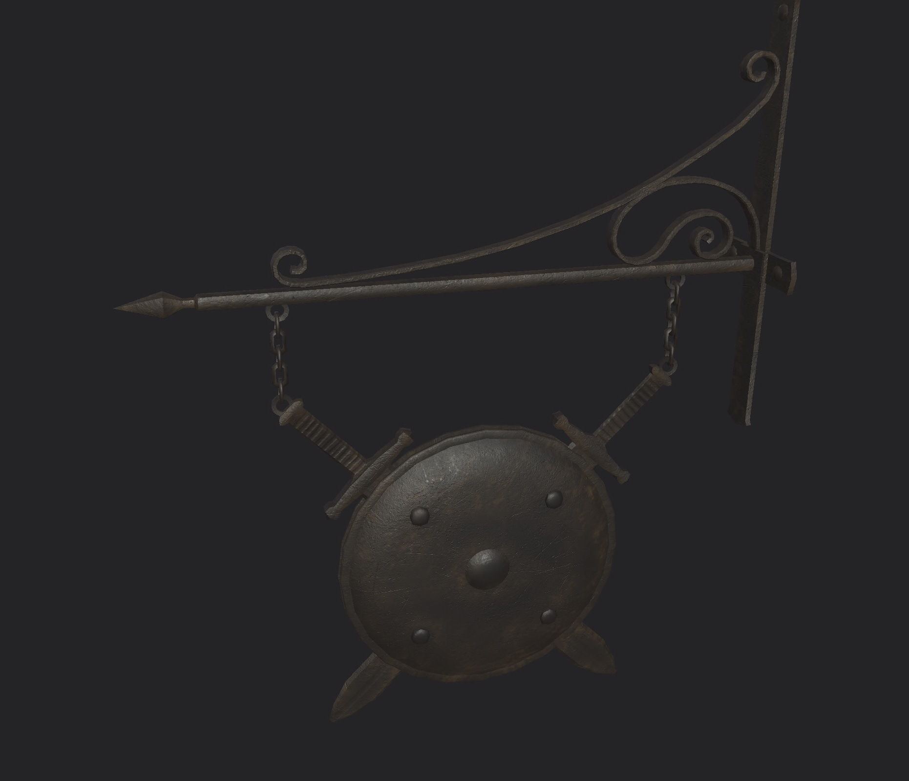 Armorer Sign Low-poly 3D model_13
